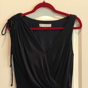 Trina Turk wrap style dress navy size 4